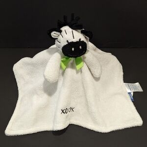 HONEY Bunny zebra white security blanket lovey
